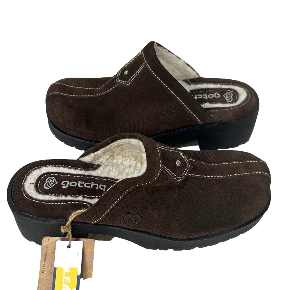 Gotcha brown women’s slip on clog size 8